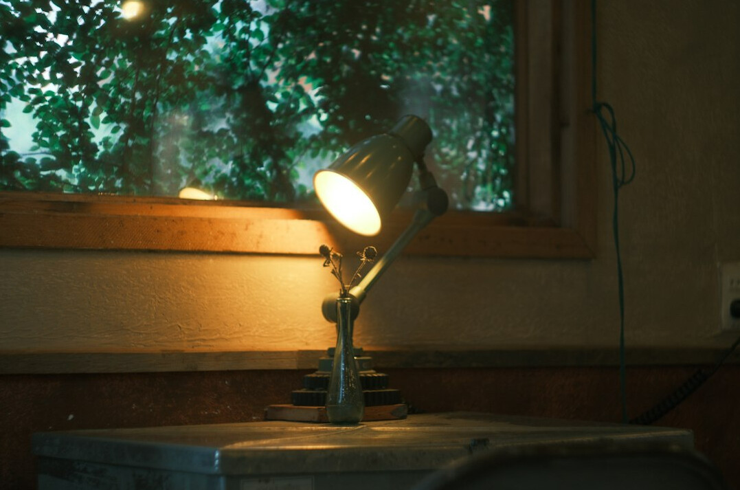 cozy reading nook with lamp